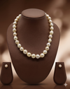 Single-Strand Freshwater Pearl Necklace & Earrings Set