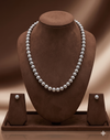 Single-Strand Freshwater Pearl Necklace & Earrings Set