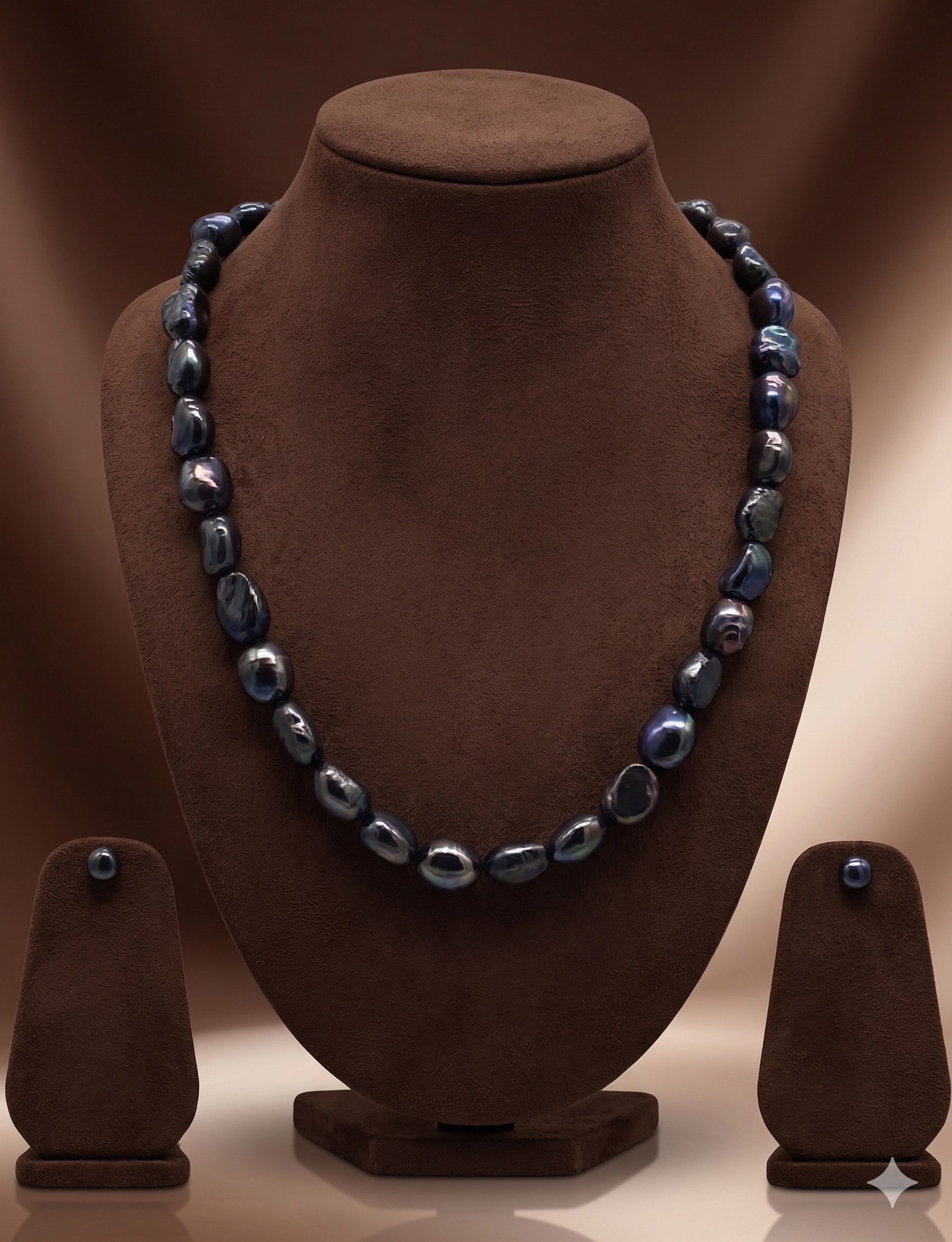 Single-Strand Freshwater Pearl Necklace & Earrings Set