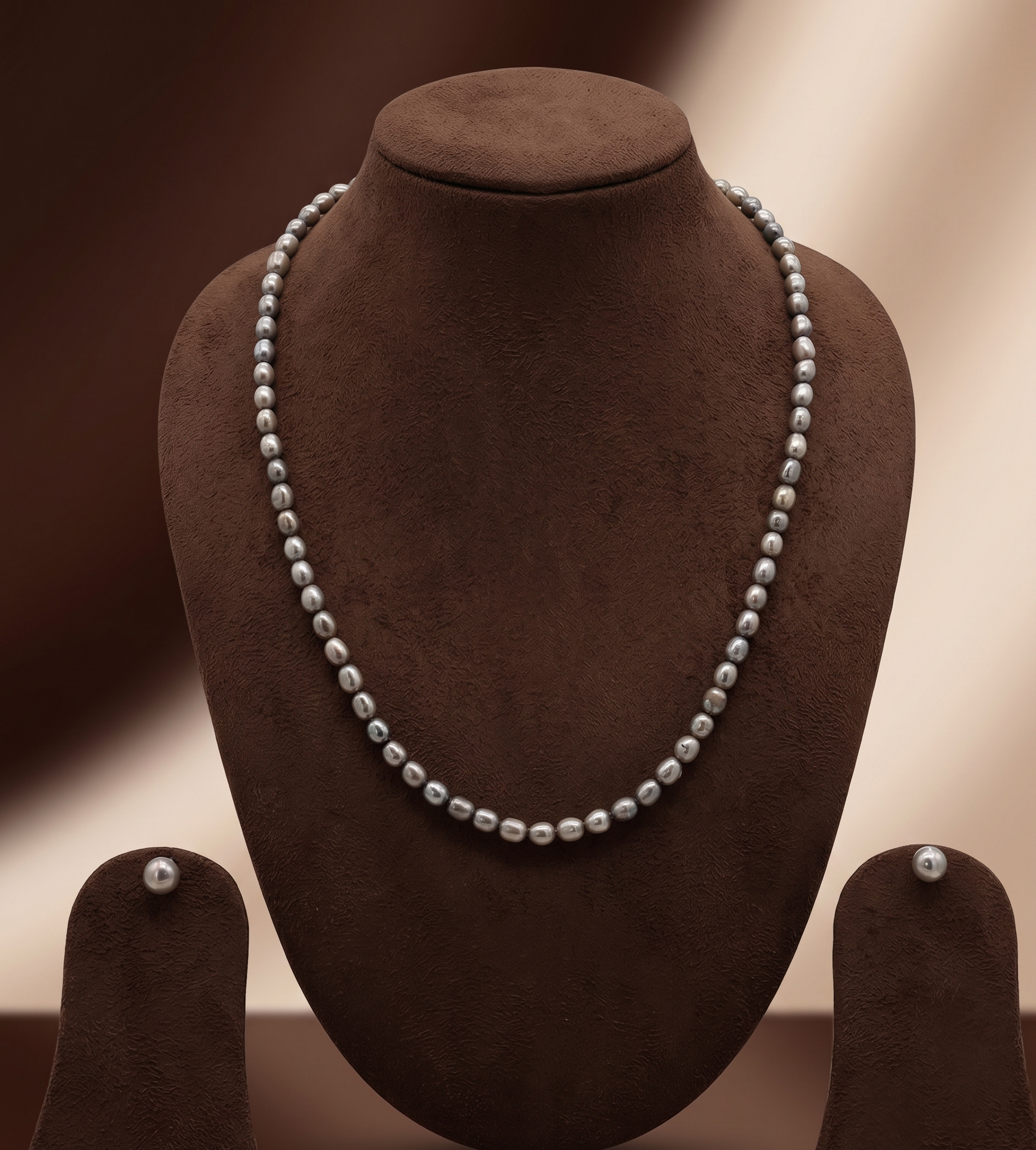 Single-Strand Freshwater Pearl Necklace Set for Women | Genuine Pearl ...