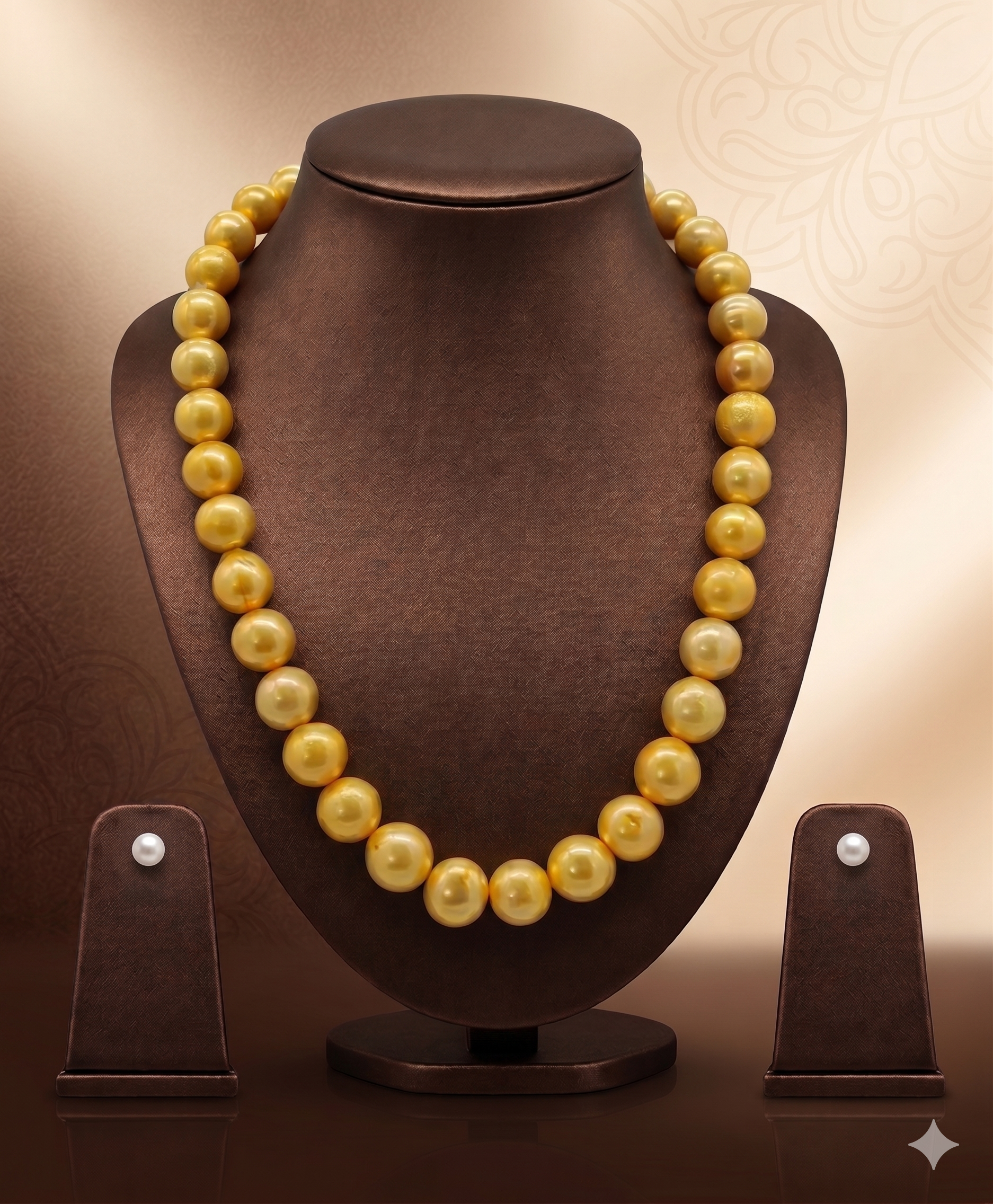 Single Strand Freshwater Pearl Necklace & Earrings Set