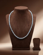 Sky Glow Freshwater Pearl Single Line Mala