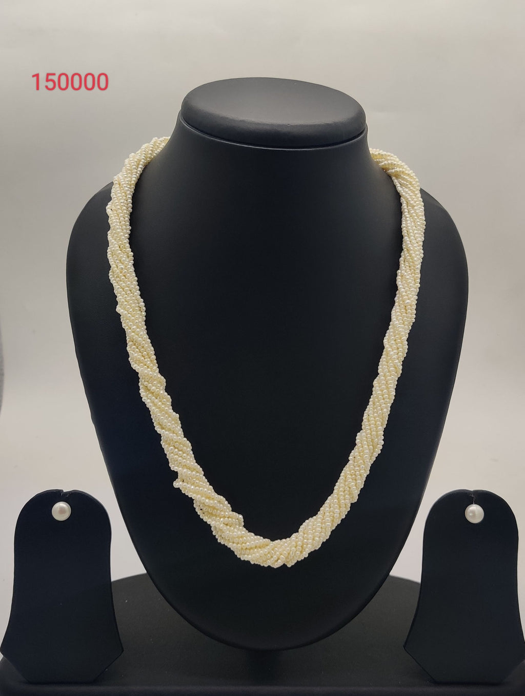 Snowlace Twist – Multi-Strand Rice Pearl Jewellery Set