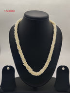 Snowlace Twist – Multi-Strand Rice Pearl Jewellery Set