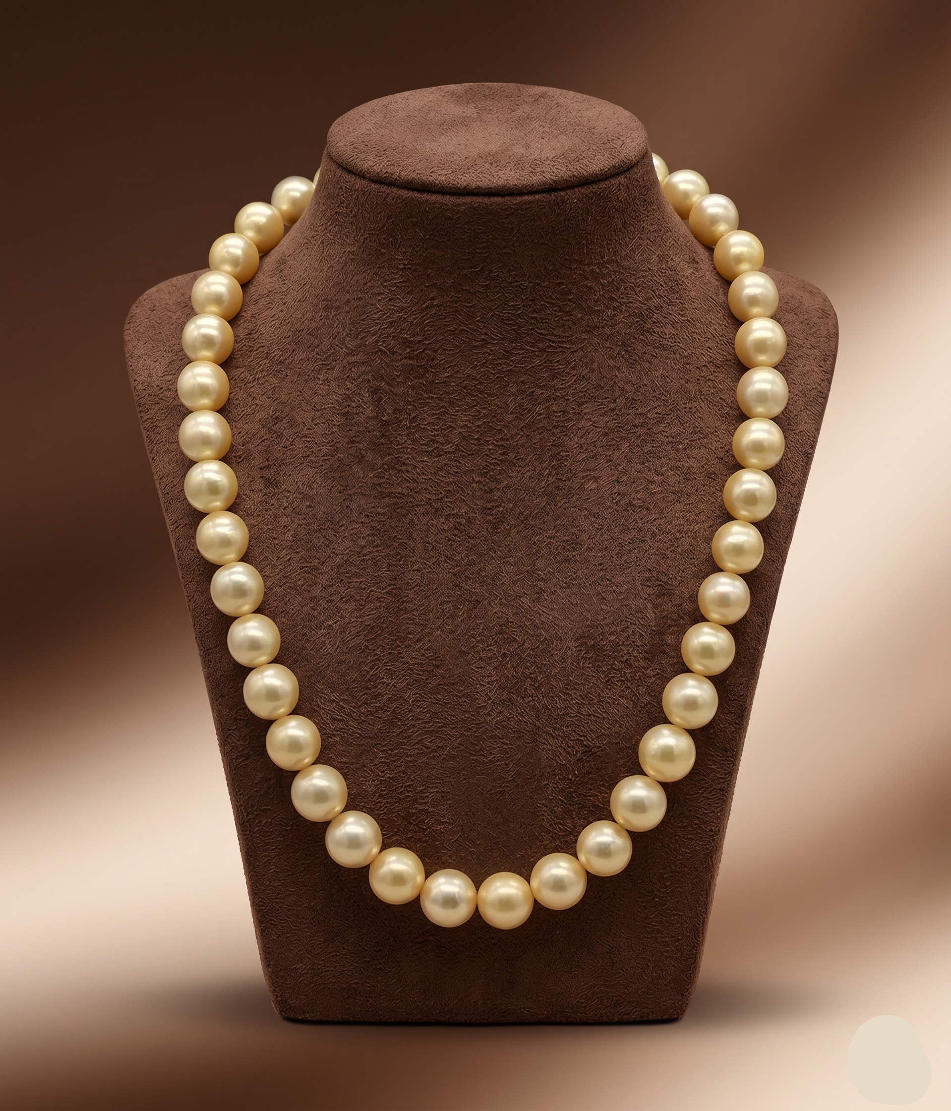 South Sea golden round pearl one-line mala