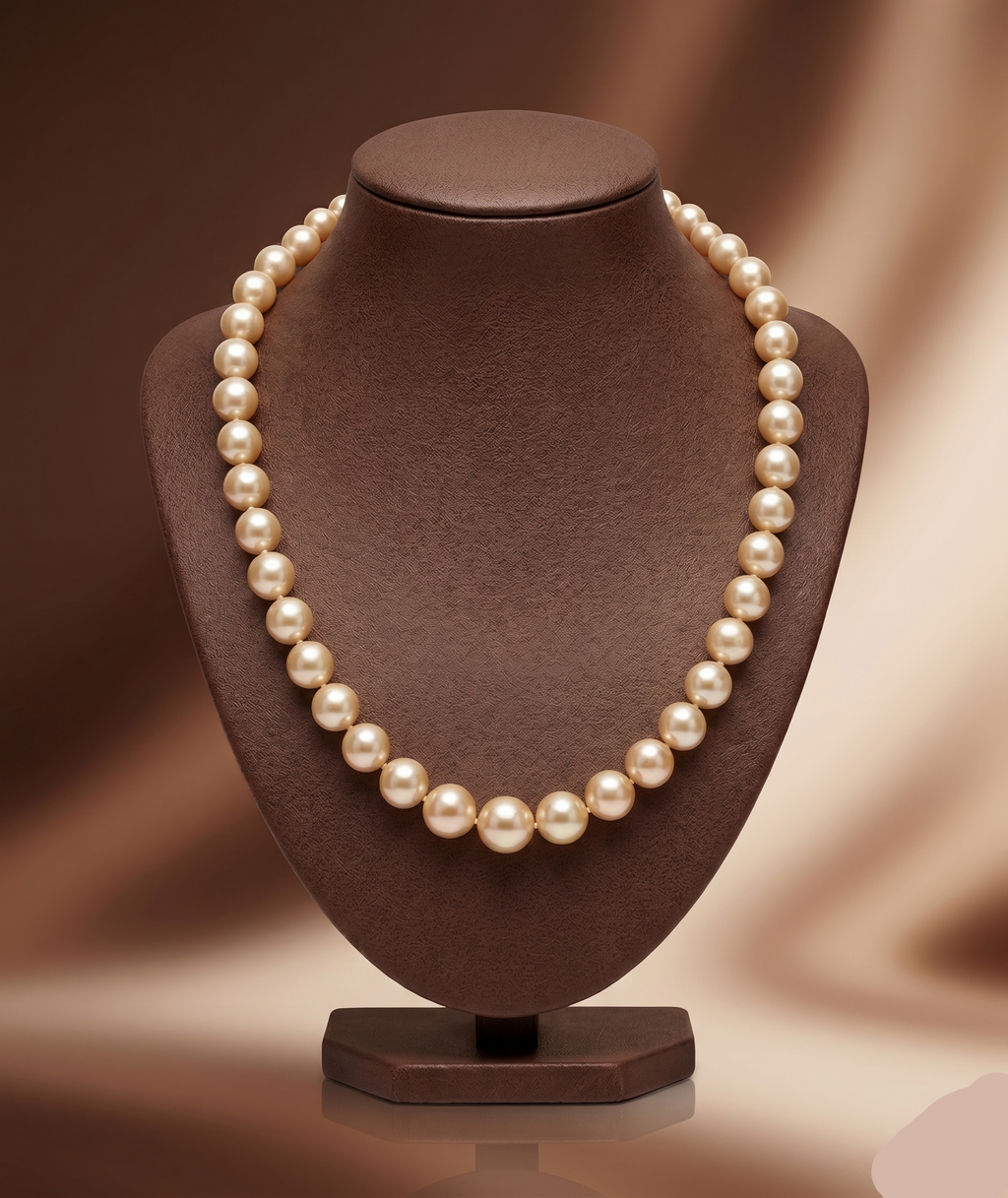 South Sea golden round pearl one-line mala
