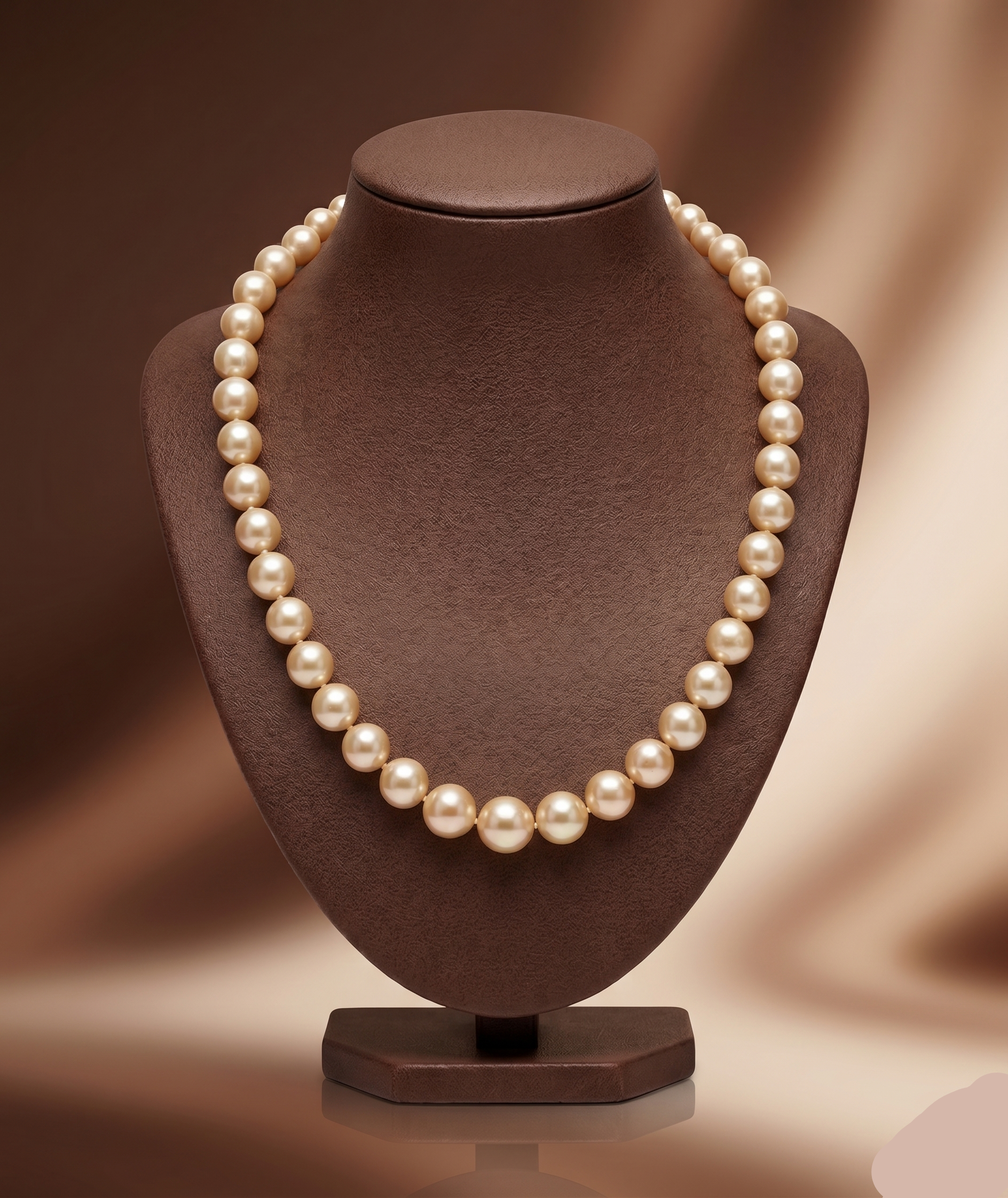 South Sea golden round pearl one-line mala