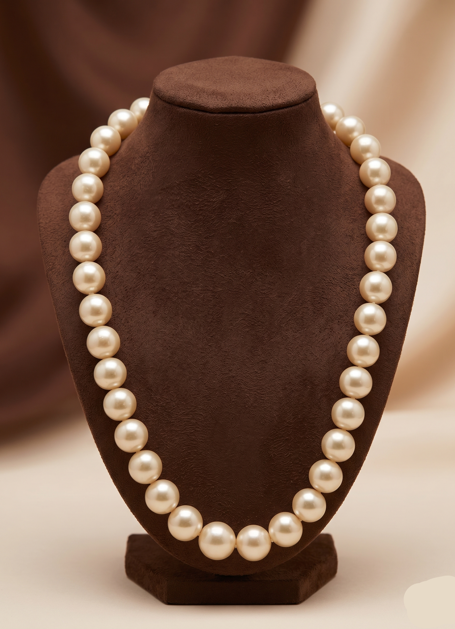 South Sea golden round pearl one-line mala