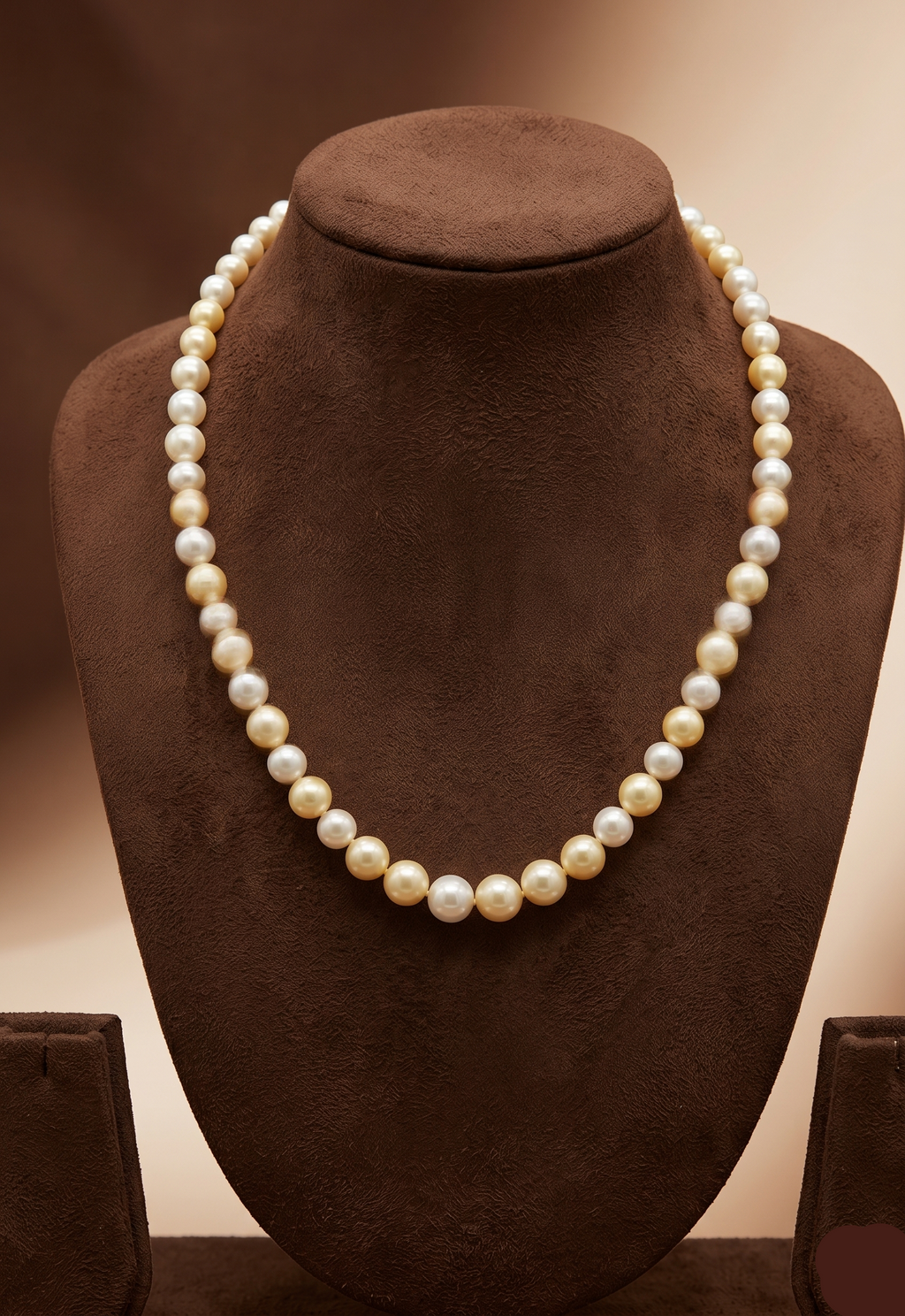 South Sea golden round pearl one-line mala