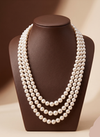 South Sea white round pearl graded one-line mala