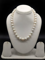 South Sea white round pearl one-line mala