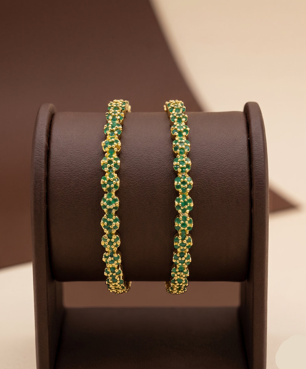 Spiral Green Radiance Bangles
