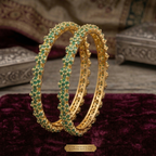 Spiral Green Radiance Bangles