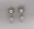 Star Pearl Drop Statement Earrings