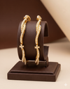 Wavy Pearl Line Designer Bangles