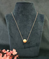 Minimal Silver-Toned Alloy Necklace with Classic Pearl Pendant