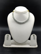 White American Diamond twisted rope necklace set with matching stud earrings