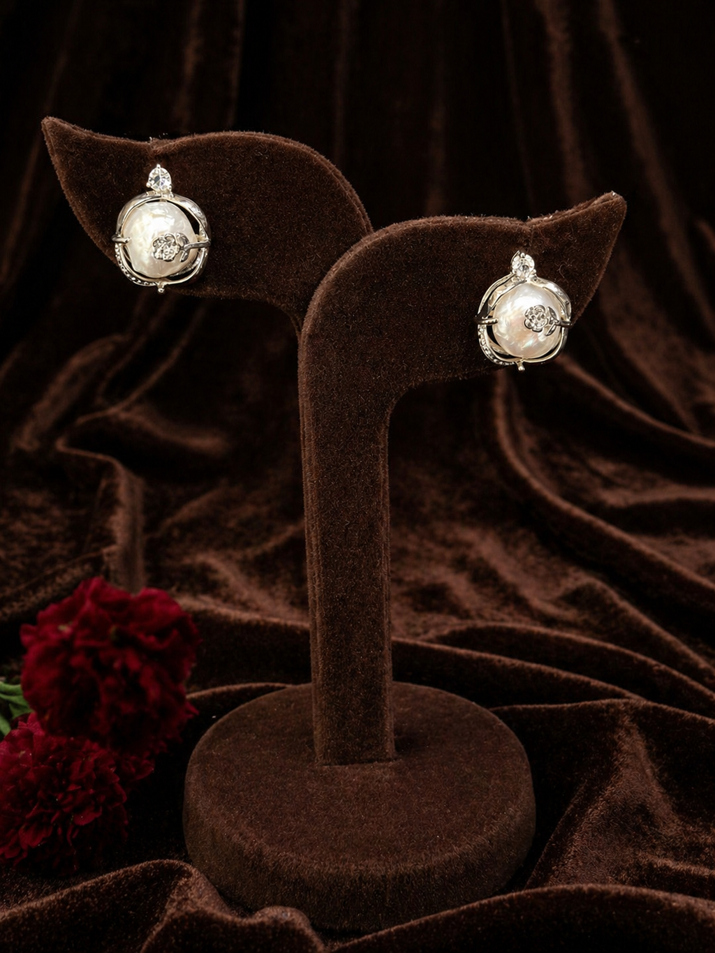 Baroque Pearl Embrace Studs