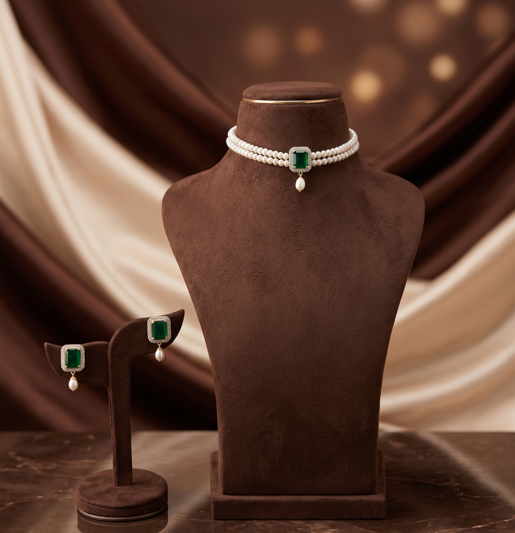 emerald-freshwater-pearl-choker-set