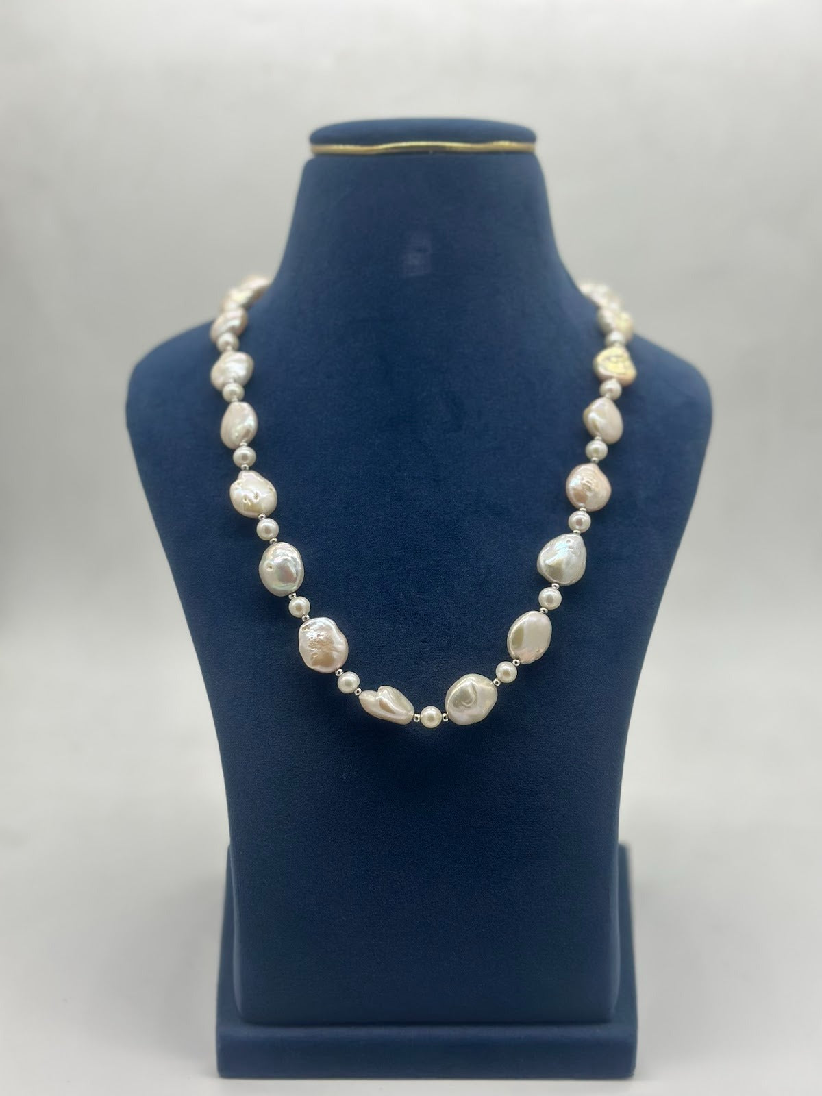Ivory Whisper Baroque Pearl Necklace – Jagdamba Jewellers And Pearls