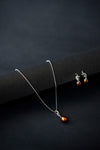 nightfall dewdrop 925 silver pendant set with dark teardrop pearl