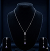 noir deco pearl 925 silver chain with dark pearls and geometric design