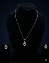 noir leaf grace 925 silver pendant set with leaf design and dark pearl