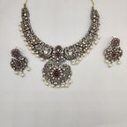 CZ Antique Necklace Set