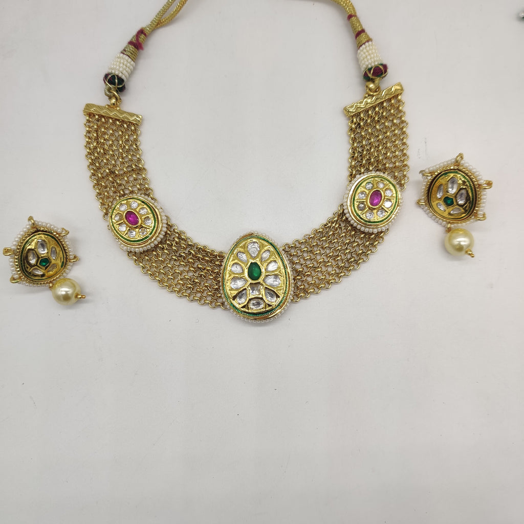 Kundan Jali Necklace Set
