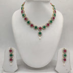 Multicolour CZ Necklace Set