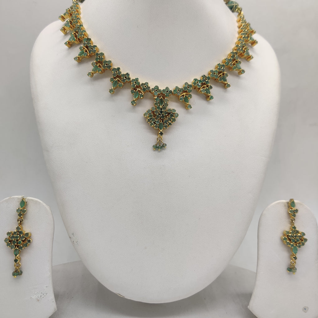 Green Emerald Necklace Set