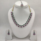 Multicolour CZ Necklace Set