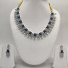 White Blue CZ Necklace Set