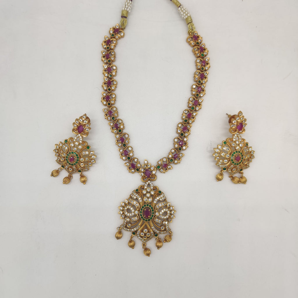 Multicolour CZ Necklace Set