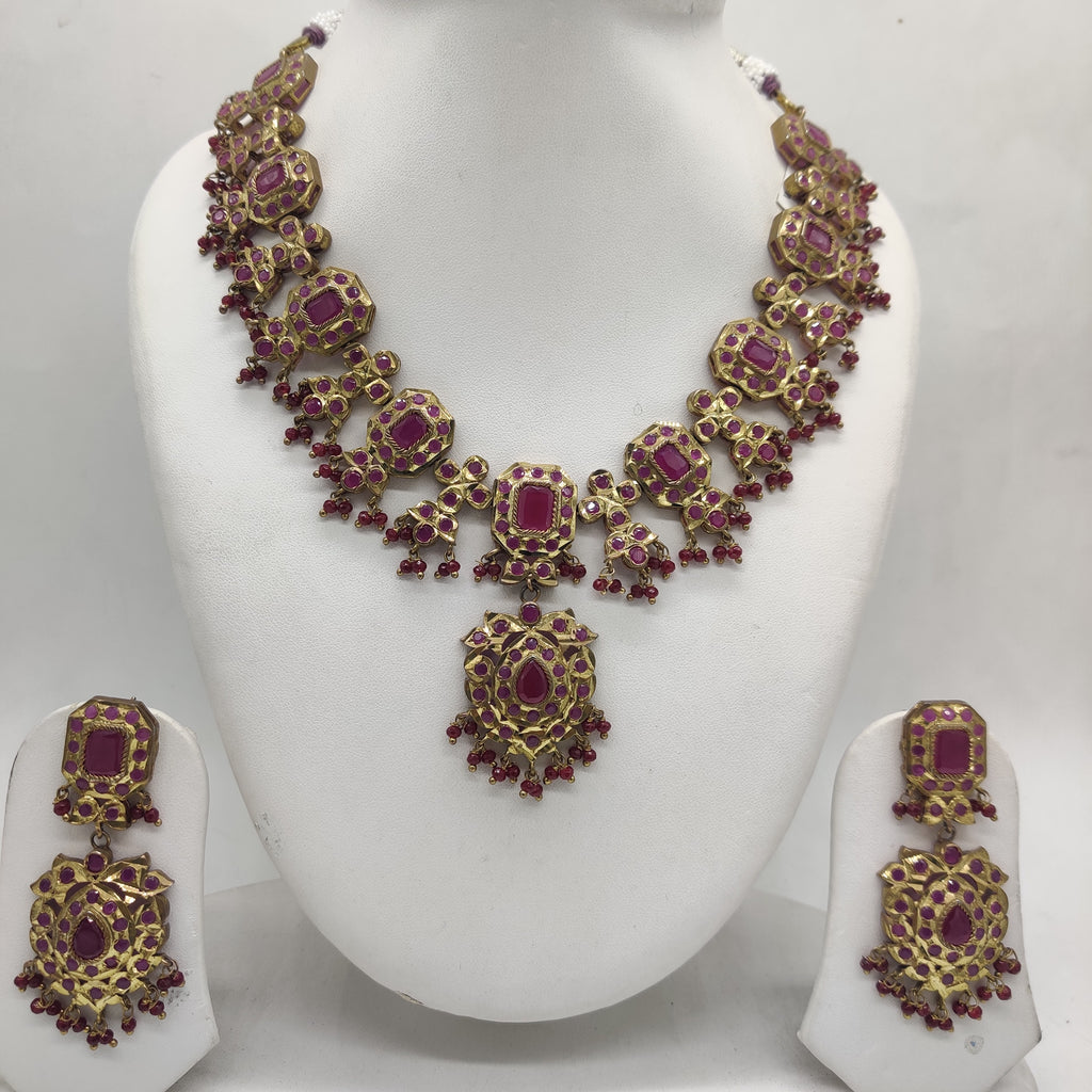 Red CZ Necklace Set