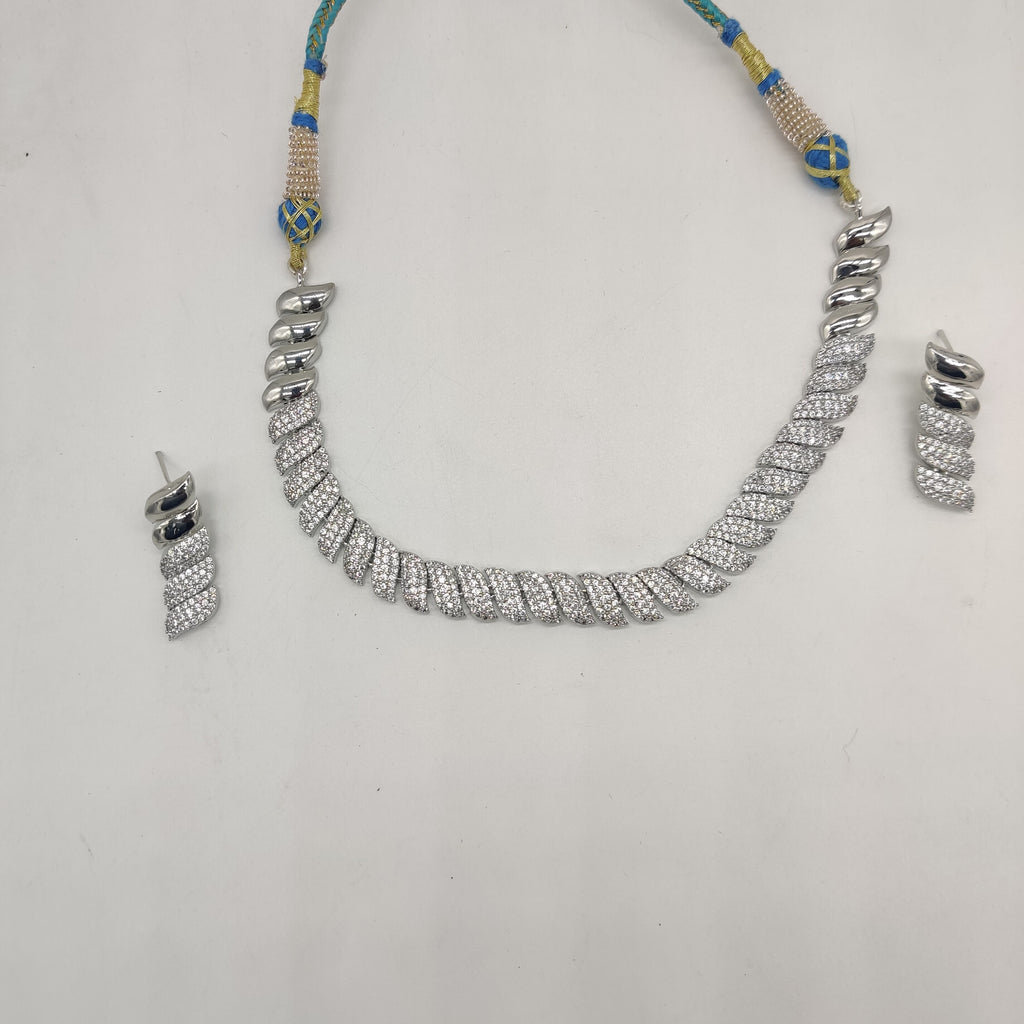 White CZ Necklace Set