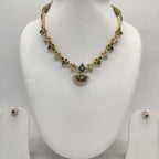 White Green CZ Necklace Set