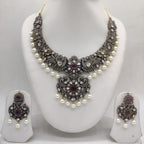 CZ Antique Necklace Set