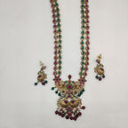 Multicolour CZ Swan Necklace Set