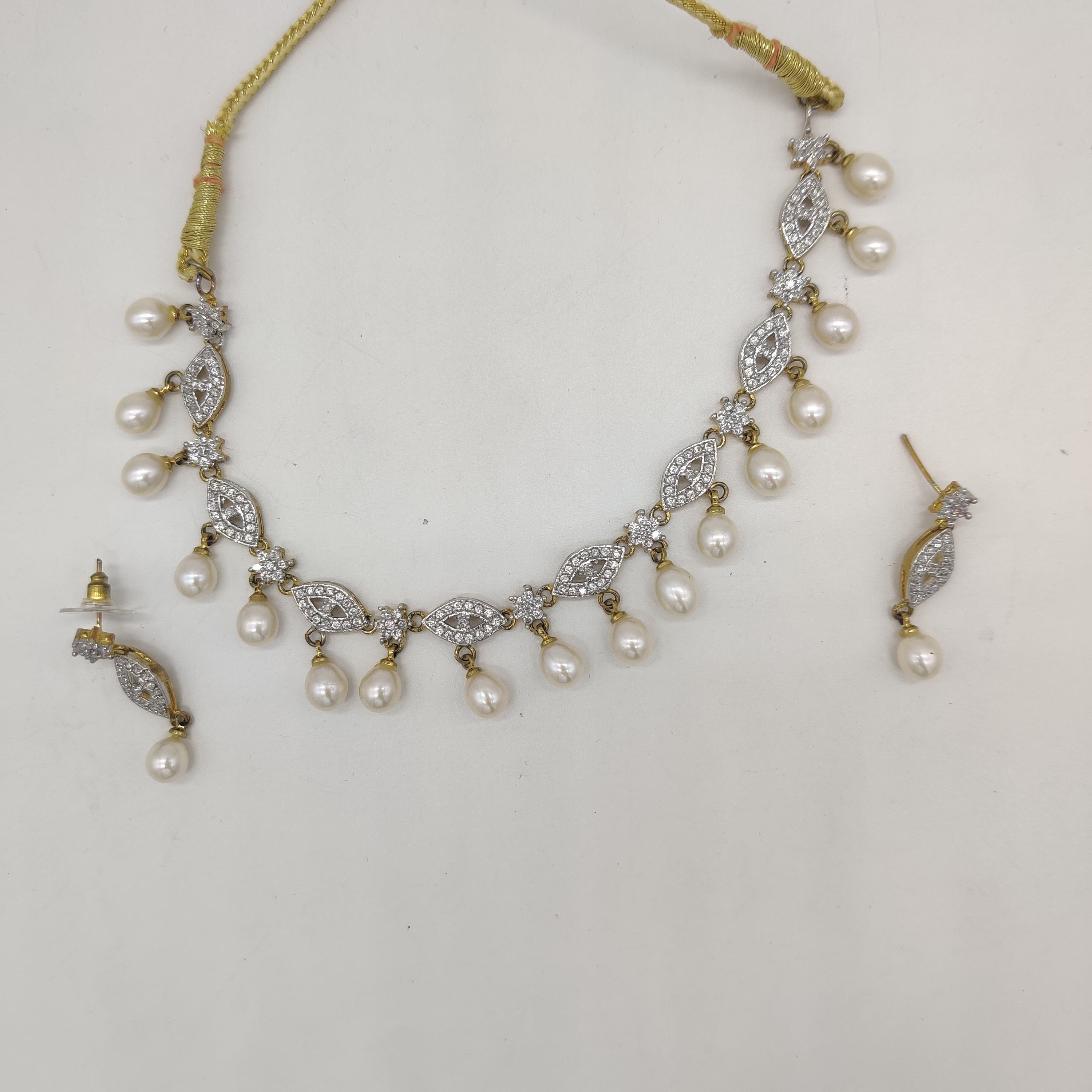 White CZ Necklace Set