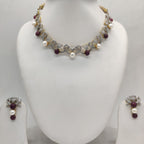 Pearl Ruby Necklace Set