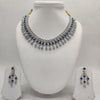 White Blue CZ Necklace Set