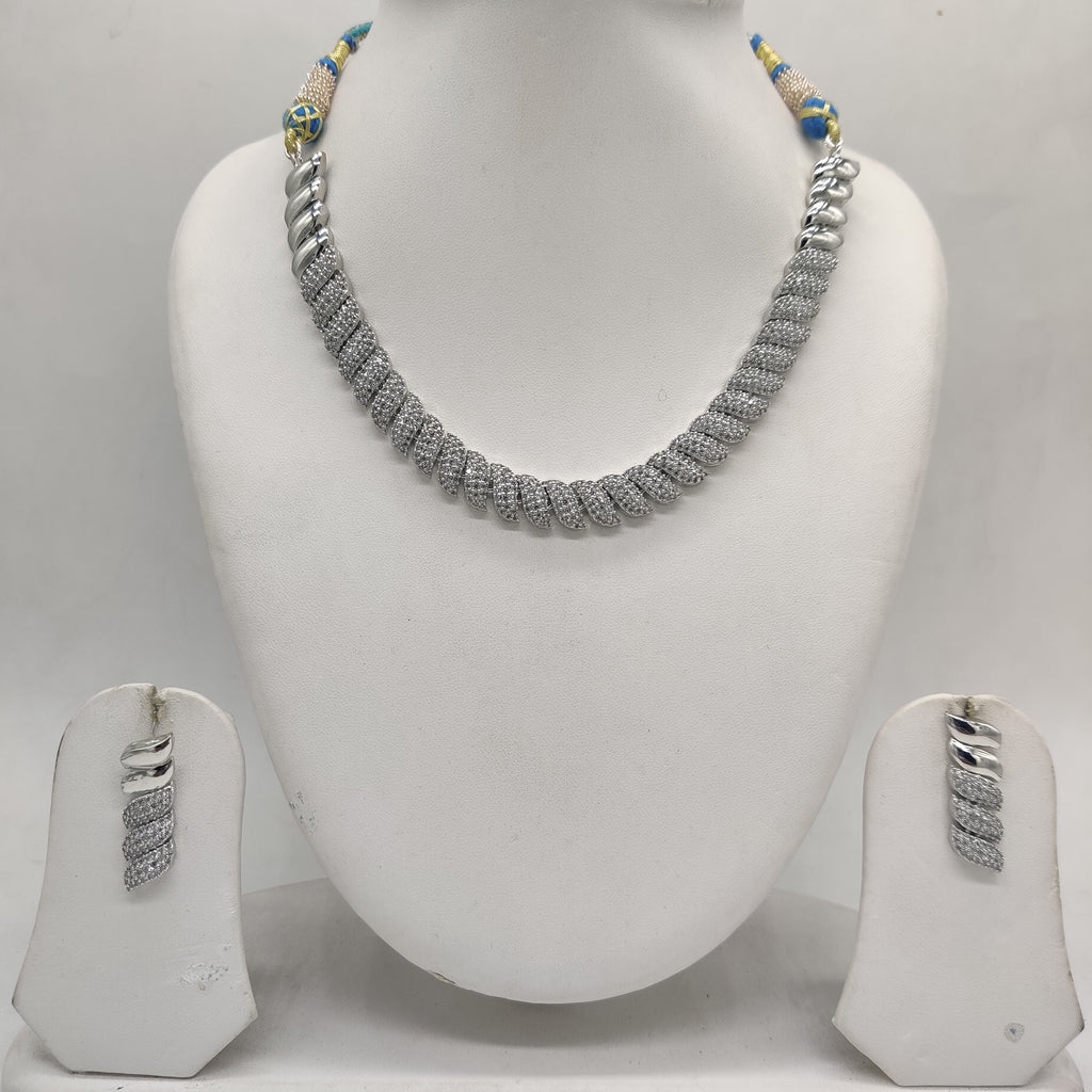 White CZ Necklace Set