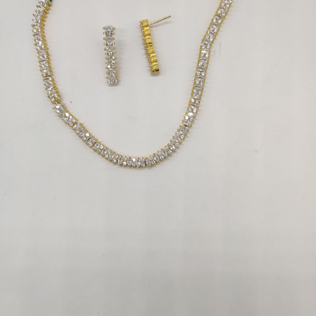 White CZ Necklace Set