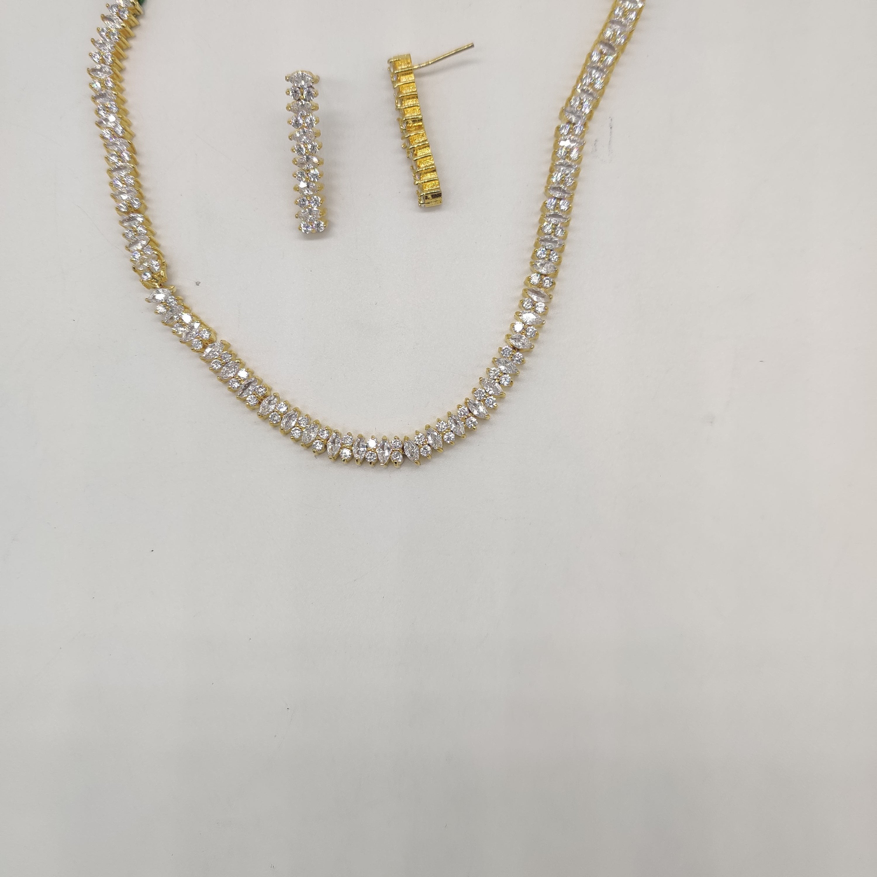 White CZ Necklace Set
