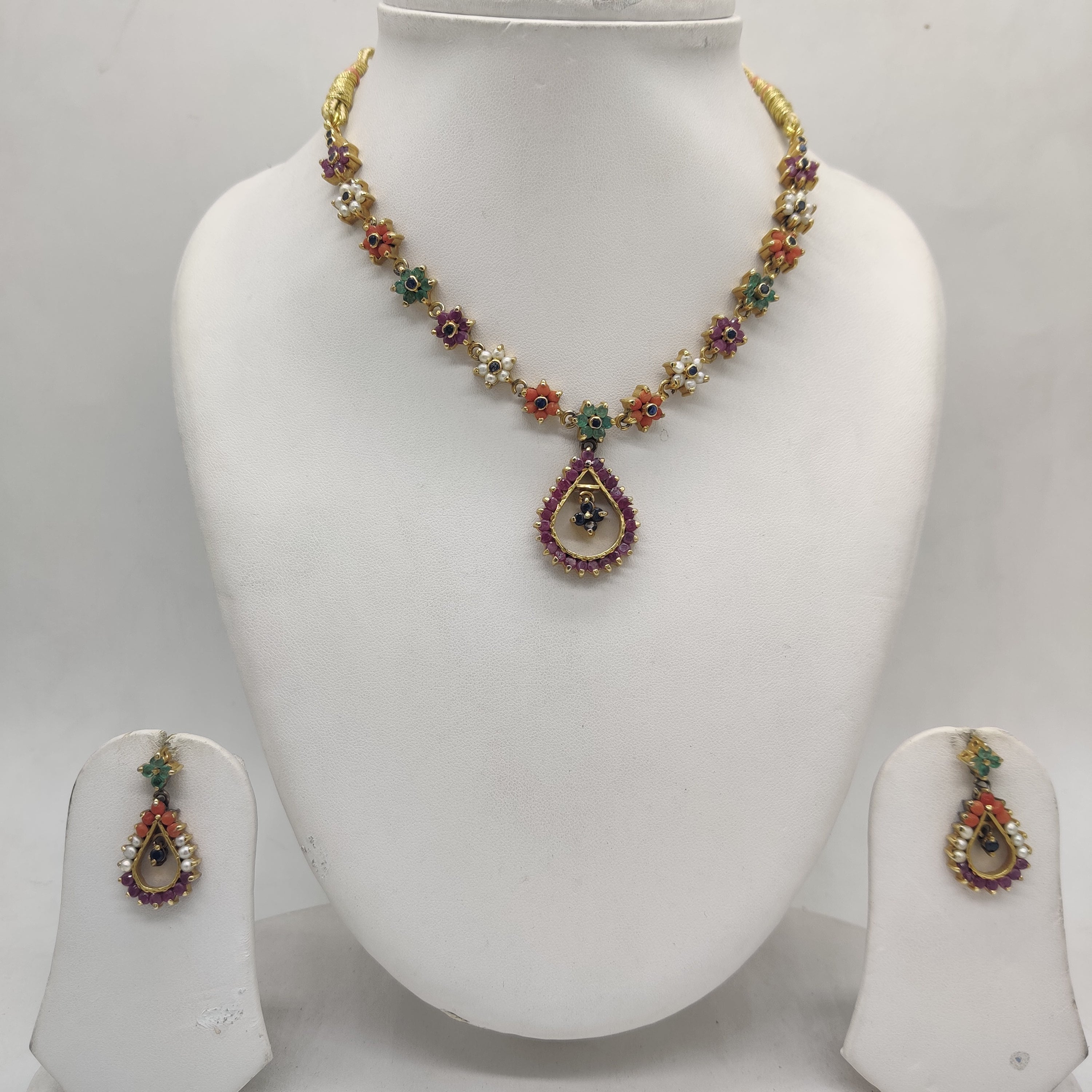 Navratna Necklace Set