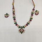 Multicolour Pearls Necklace Set