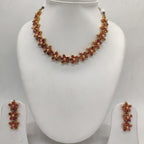 Orange CZ Necklace Set