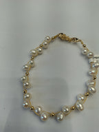Oval White Freshwater Pearl Delicate Layered Bracelet