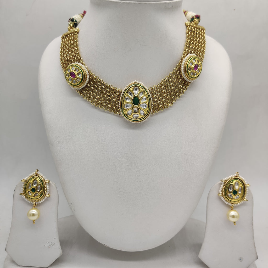Kundan Jali Necklace Set